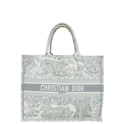 Christian Dior Bicolor Toile De Jouy Book Tote Large Bag