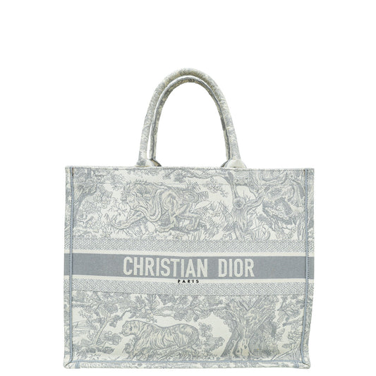 Christian Dior Bicolor Toile De Jouy Book Tote Large Bag