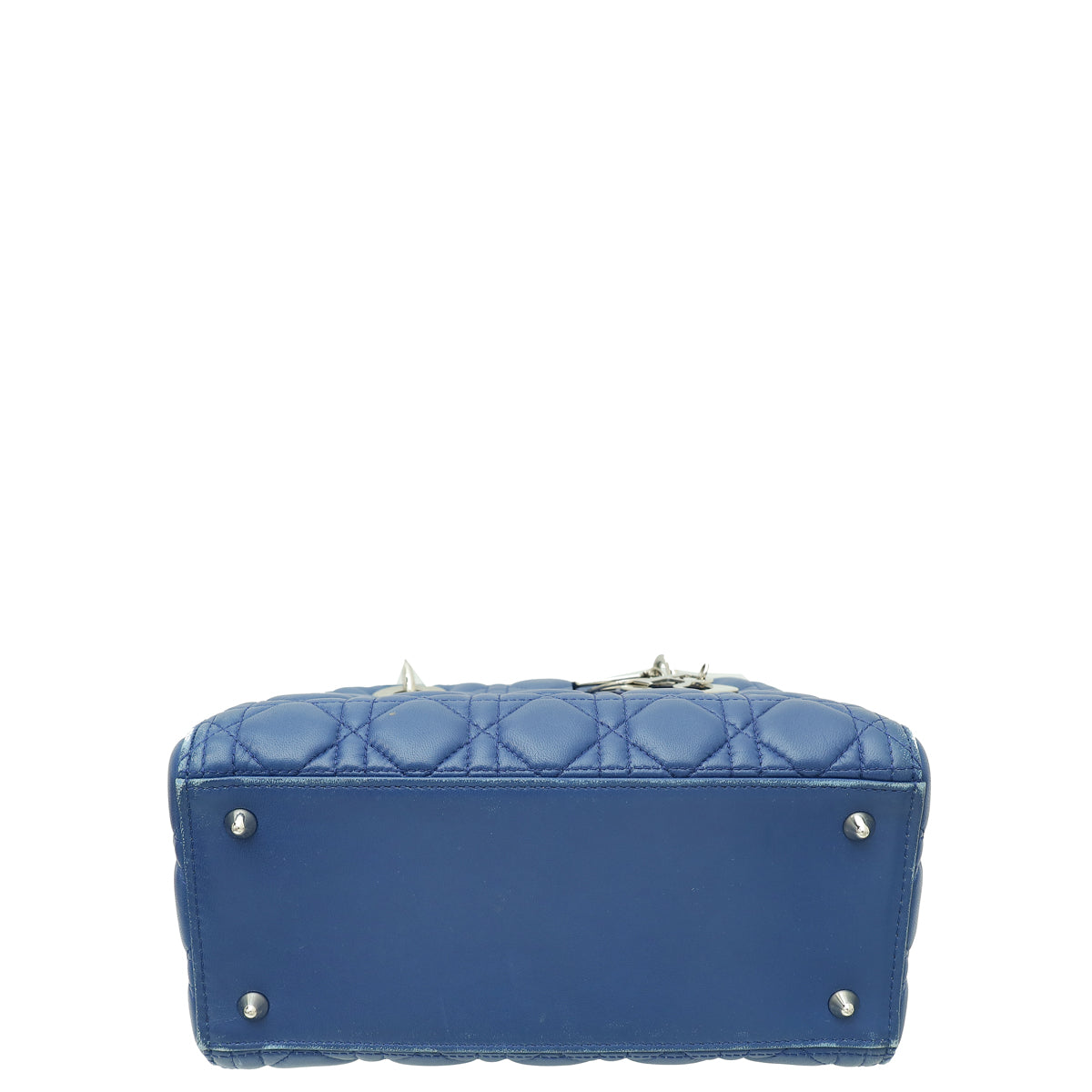 Dior Lady Dior Leather Handbag Blue