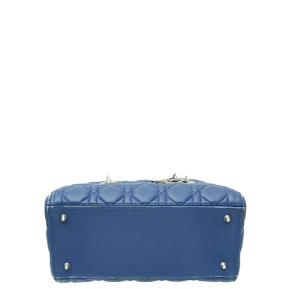 Dior Lady Dior Leather Handbag Blue