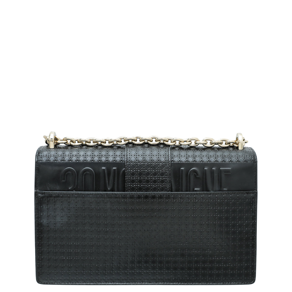Christian Dior Black 30 Montaigne Micro Cannage Chain Bag