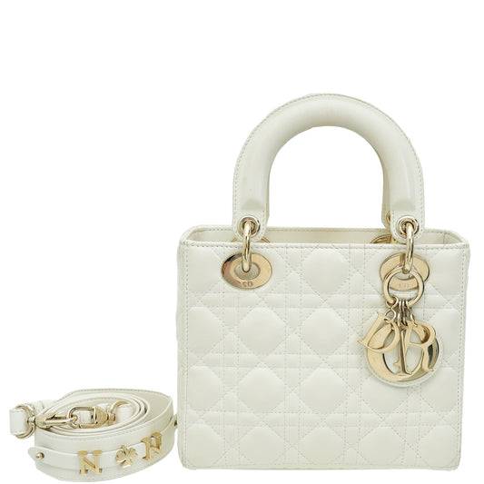 Christian Dior White Lady Dior Small My Abcdior Bag