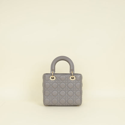 Christian Dior Grey My Abcdior Lady Dior Small Bag