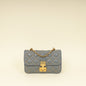 Christian Dior Bluish Grey Cannage Studded Dioraddict Flap Bag