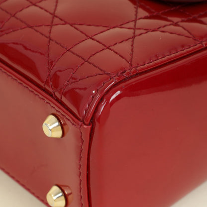 Christian Dior Red Cherry Lady Dior Mini Chain Bag