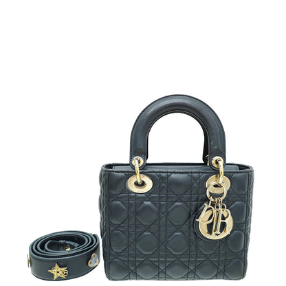 Christian Dior Dark Indigo Blue Lady Dior My Abcdior Small Bag