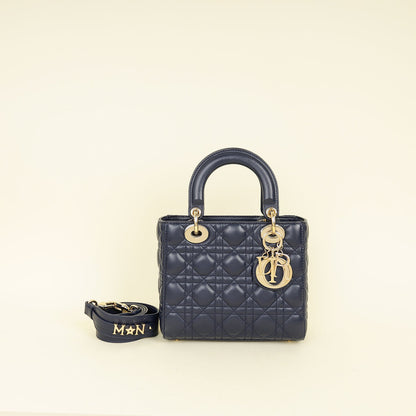 Christian Dior Navy My Abcdior Lady Dior Small Bag
