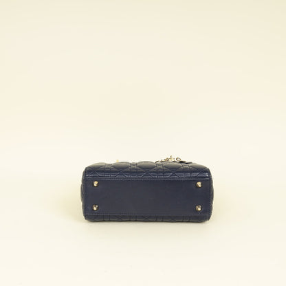 Christian Dior Navy My Abcdior Lady Dior Small Bag