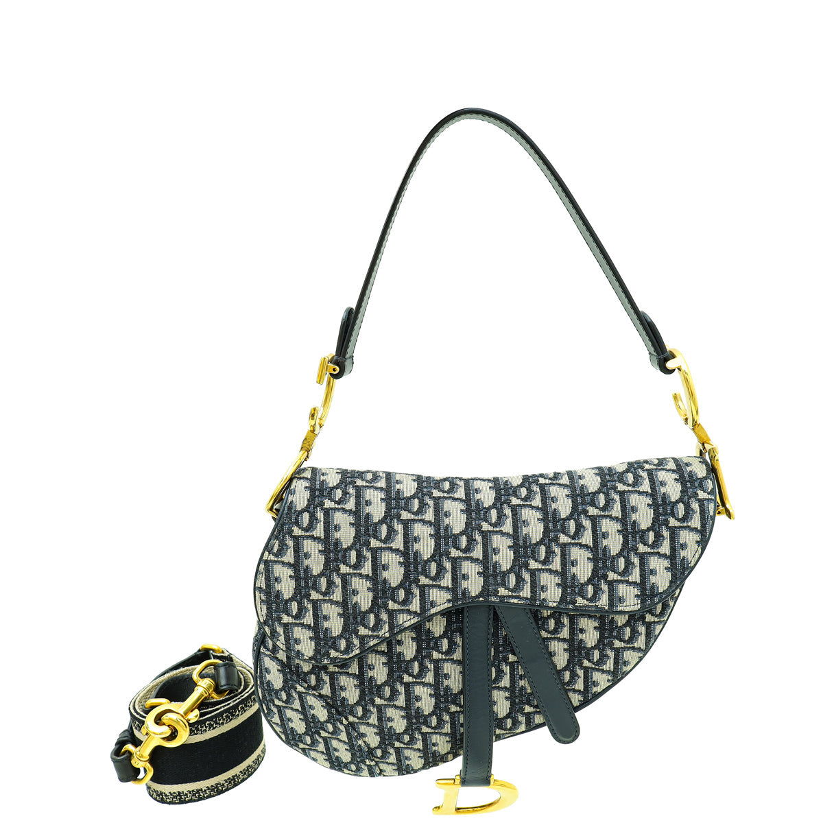 Dior Saddle Oblique Blue Crossbody Style 4