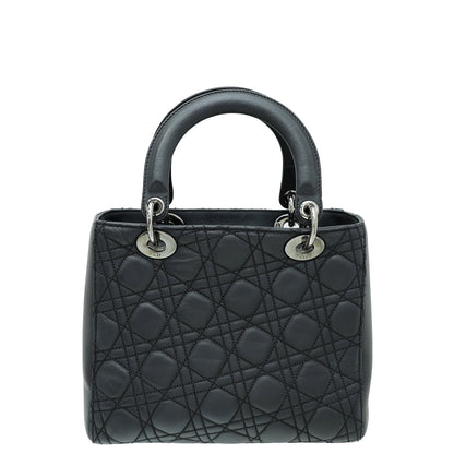 Christian Dior Black Anselm Reyle Lady Dior Medium Bag