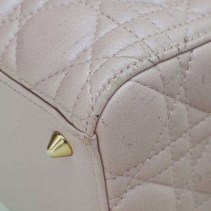 Christian Dior Light Pink Lady Dior Lambskin Medium Bag