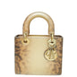 Christian Dior Metallic Bicolor Lizard Lady Dior Small Bag