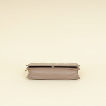 Christian Dior Etoupe Lady Dior Chain Pouch