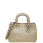 Christian Dior Metallic Champagne Diorissimo Mini Tote Bag