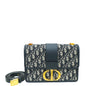 Christian Dior Blue Oblique 30 Montaigne Flap Bag