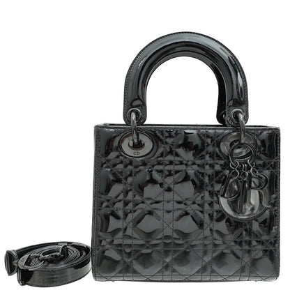 Christian Dior So Black Ultra Glossy Lady Dior Small Bag