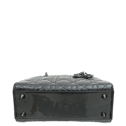 Christian Dior So Black Ultra Glossy Lady Dior Small Bag