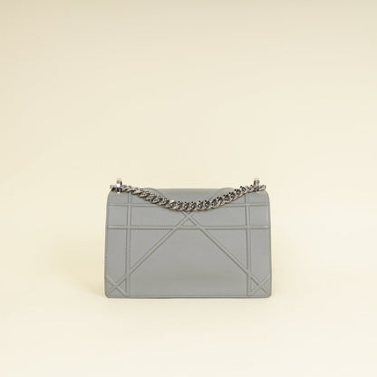 Christian Dior Grey Diorama Flap Shoulder Bag