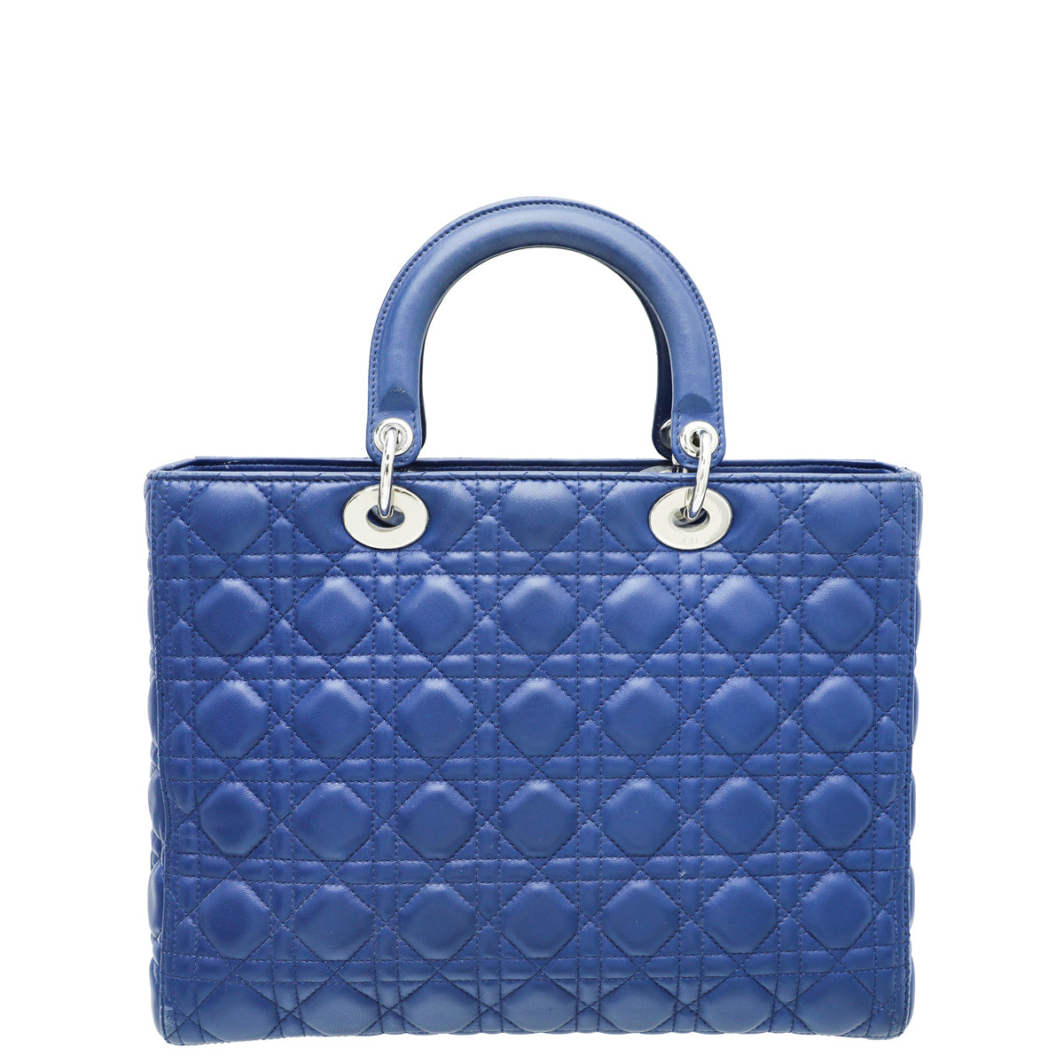 Christian Dior Blue Lady Dior Large Bag