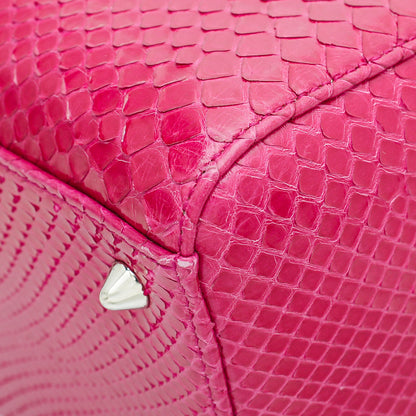 Christian Dior Fuchsia Python Lady Dior Medium Bag