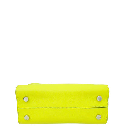 Christian Dior Neon Yellow Diorever Mini Top Handle Bag