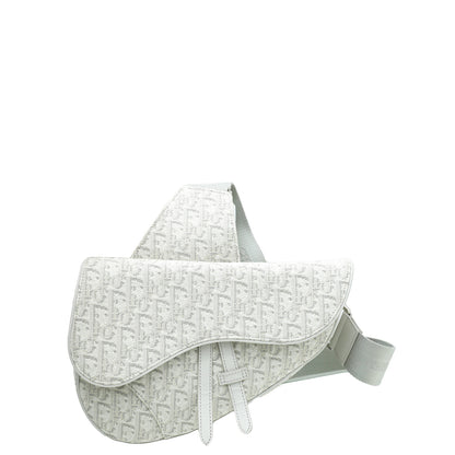 Christian Dior Bicolor Oblique Jacquard Saddle Bag For Men