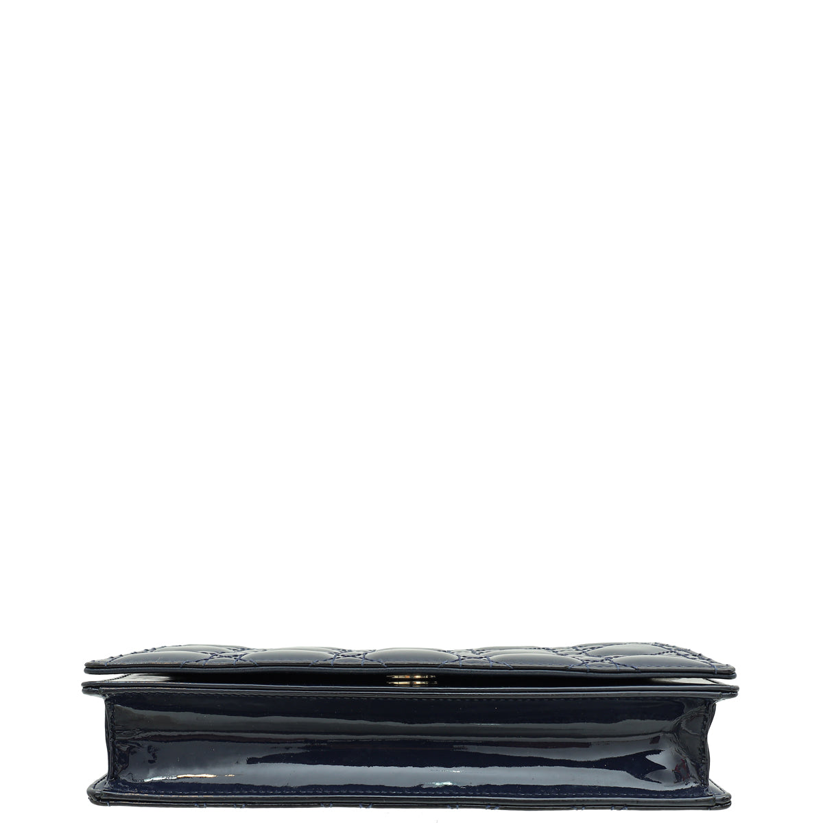 Christian Dior Indigo Blue Lady Dior Pouch With Chain