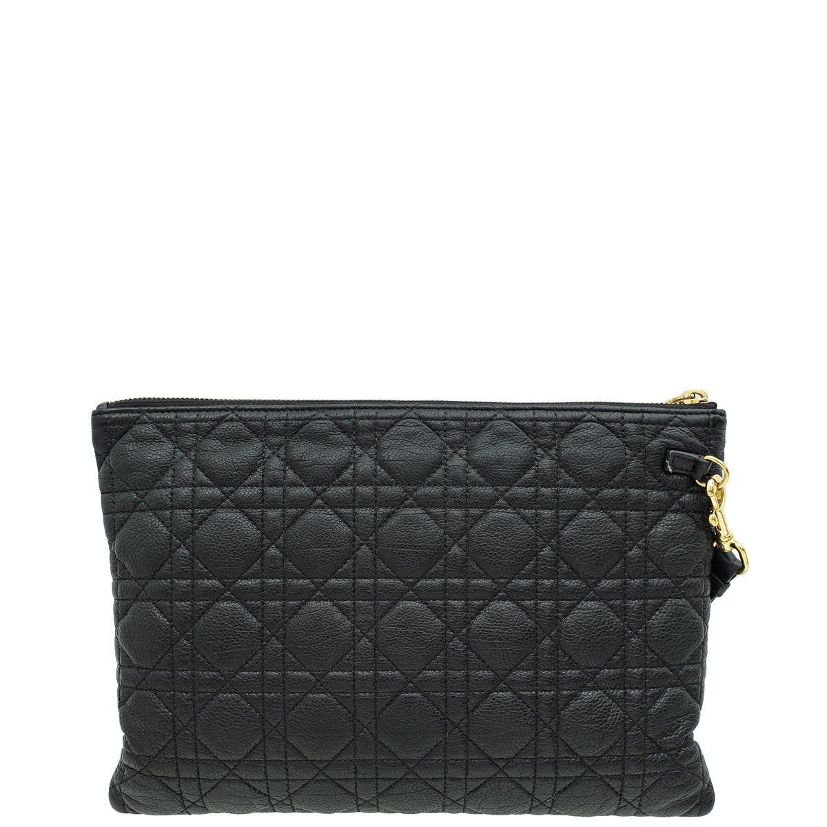 Christian Dior Black Cannage Caro Daily Large Pouch