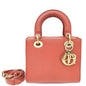 Christian Dior Old Rose Lizard Lady Dior Small Bag