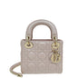 Christian Dior Metallic Pearly Pink Cannage Mini Chain Lady Dior Bag