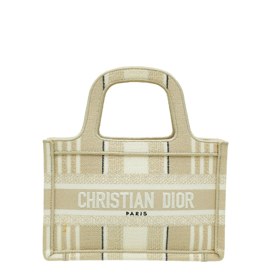 Christian Dior Beige Book Tote Mini Bag