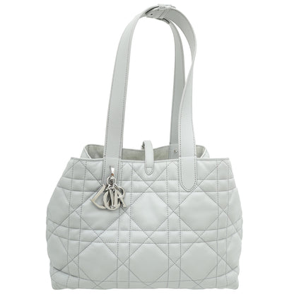 Christian Dior Stone Grey Macrocannage Toujours Medium Bag