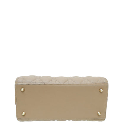 Christian Dior Warm Taupe Lady Dior Medium Bag