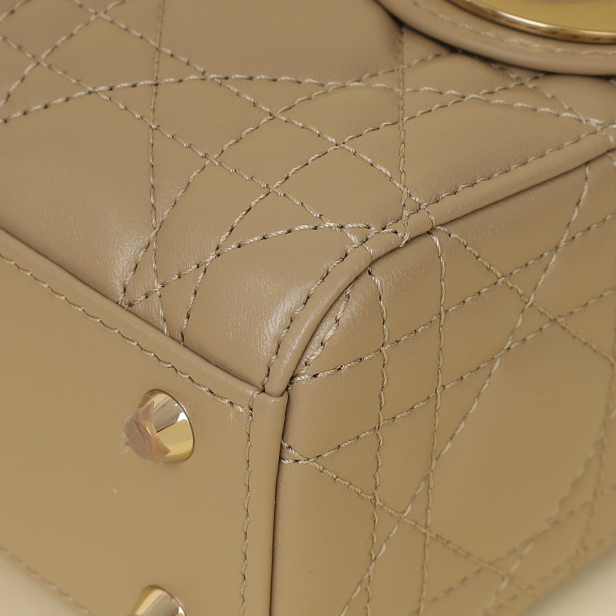 Christian Dior Dark Beige Mini Chain Lady Dior Bag