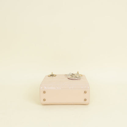 Christian Dior Powder Beige Lady Dior Mini Chain Bag