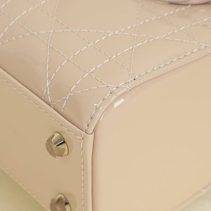 Christian Dior Powder Beige Lady Dior Mini Chain Bag