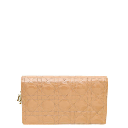 Christian Dior Rose Des Vents Lady Dior Chain Pouch