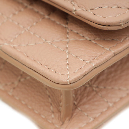 Christian Dior Rose De Vents Caro Pouch With Chain