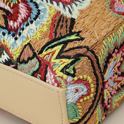 Christian Dior Multicolor Lady D-Joy Medium Raffai Albero Della Vita Embroidery Bag