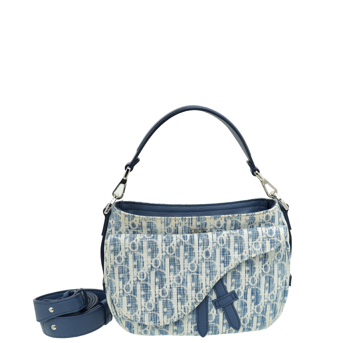 Dior Saddle Oblique Blue Crossbody Style 3