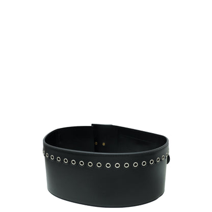 Christian Dior Black Saddle Wide Belt Bag