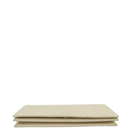 Christian Dior Light Beige Lady Dior Long Chain Clutch