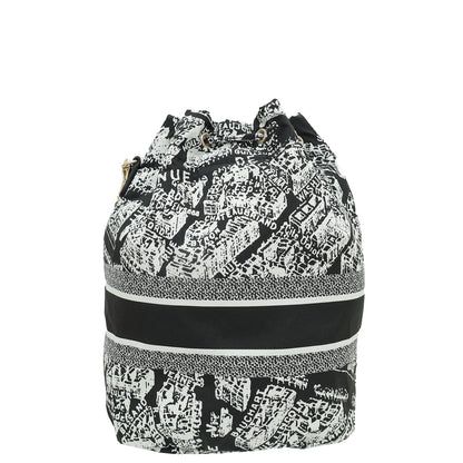 Christian Dior Bicolor Plan De Paris Motif Diortravel Pouch