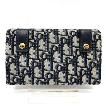 Dior Waist bag S5619CTZQ_M928 Leather / canvas Navy Oblique Trotter Saddle belt pouch mens