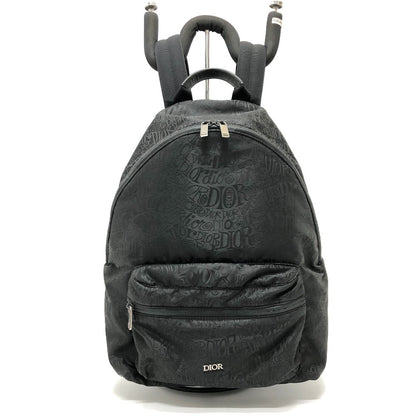 Dior Backpack 1PEBA064 Nylon / leather black Dior xStussy collaboration unisex(Unisex)