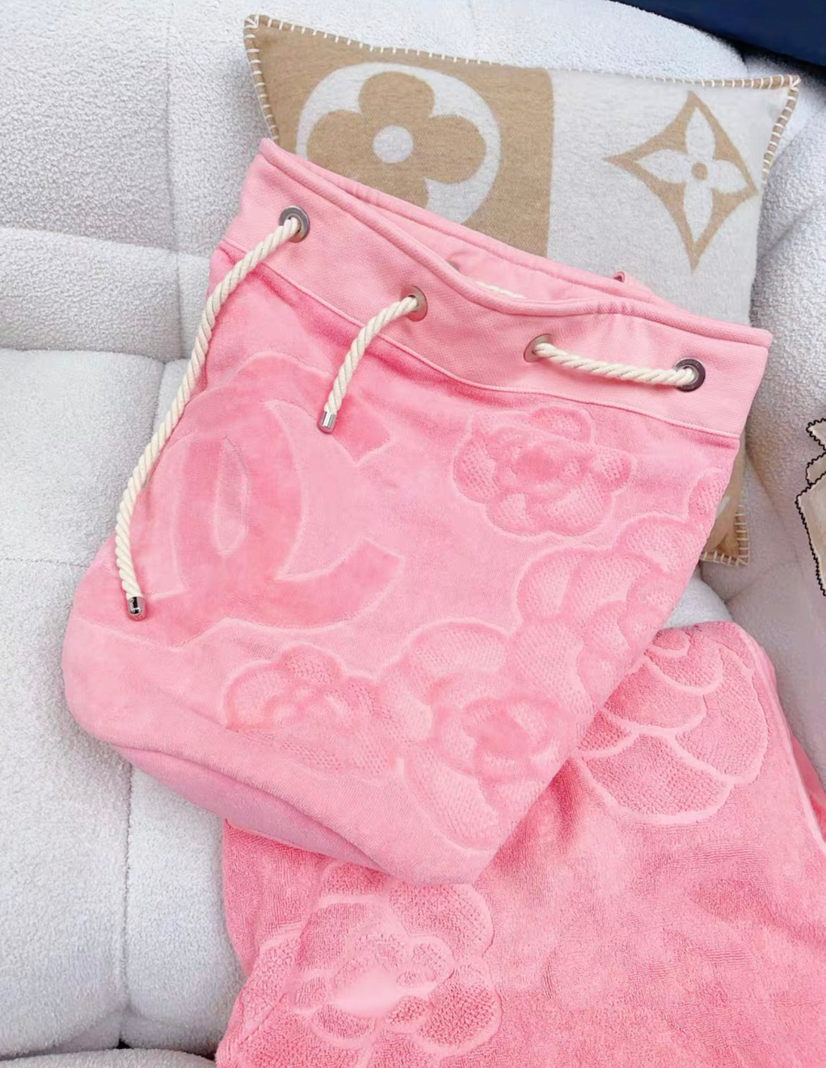 Chanel 24M Pink Beach Bag Towel Set