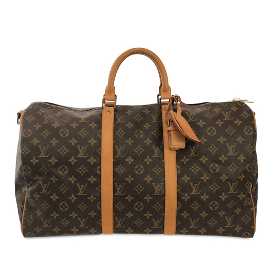 Brown Louis Vuitton Monogram Keepall 50 Travel Bag