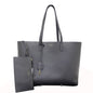 Yves Saint Laurent Leather Shopping Tote Bag Grey