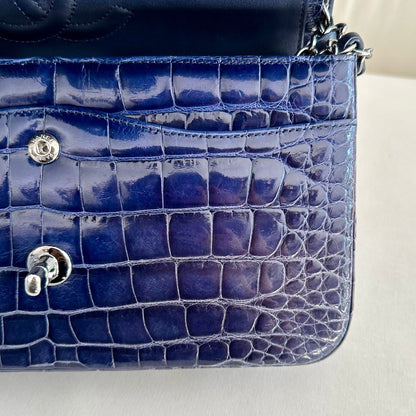 Chanel Classic Flap Leather Silver Shoulder Bag