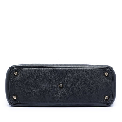 Black Dior Medium Pebbled Calfskin Diorissimo Satchel